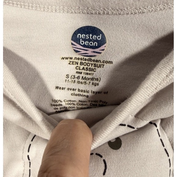 Nested Bean Zen  One Piece  Chick Print 3-6 Months - Picture 2 of 3